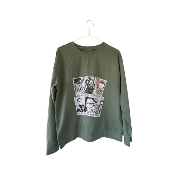 Unbranded Tops - Horror slasher tarot card sweatshirt size unisex medium